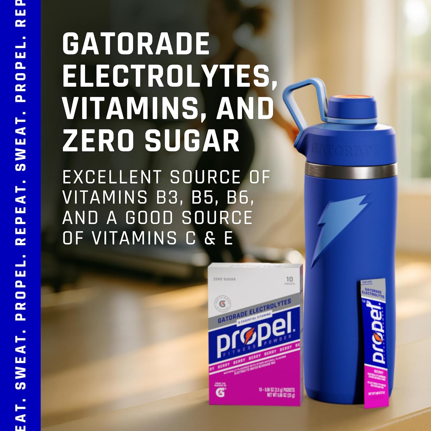 PROPEL Electrolyte Enhanced Water Drink Mix Powder Packets, Zero Calorie & Zero Sugar