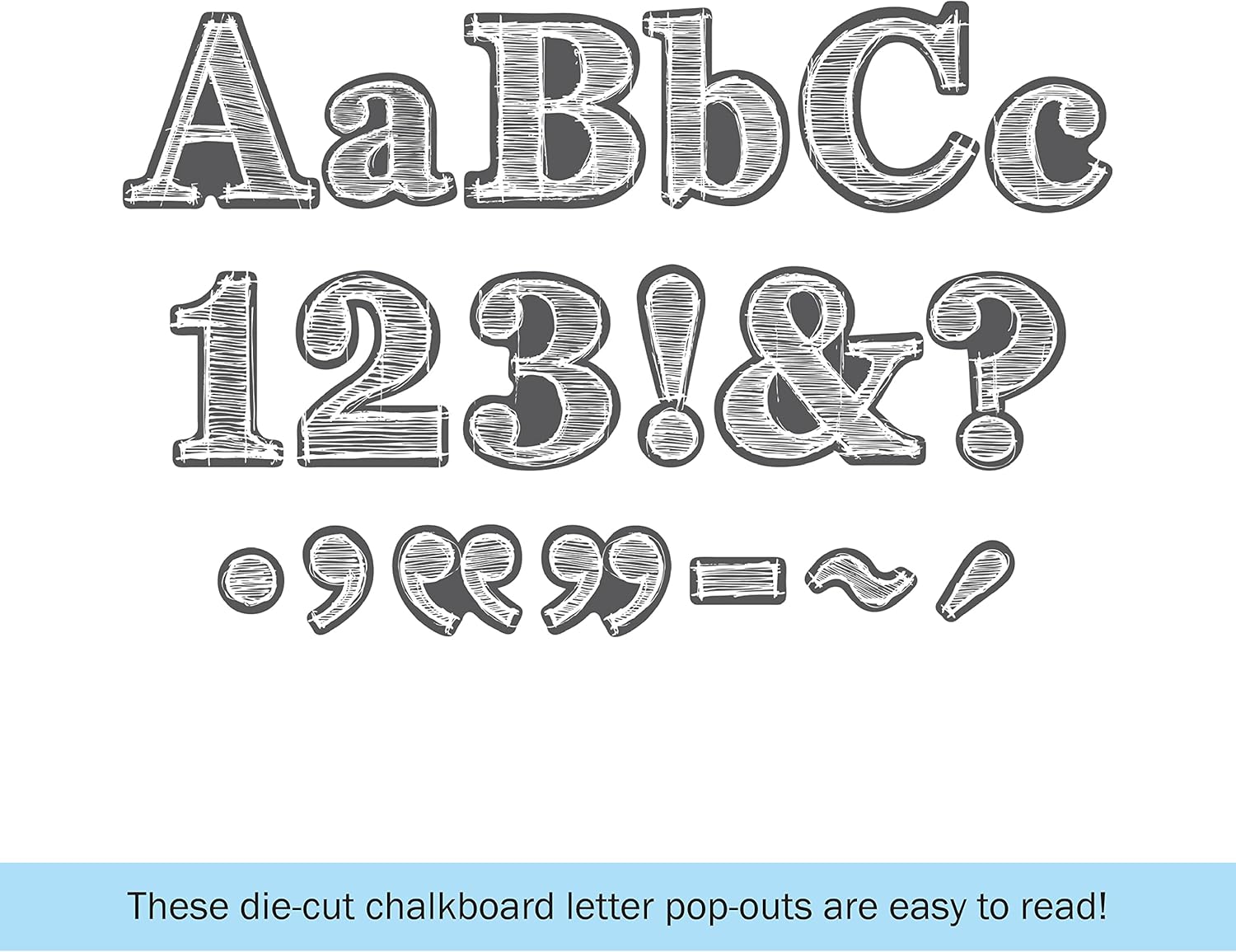 Barker Creek 4" Letter Pop-Outs, Die-Cut Letters, Numbers & Punctuation