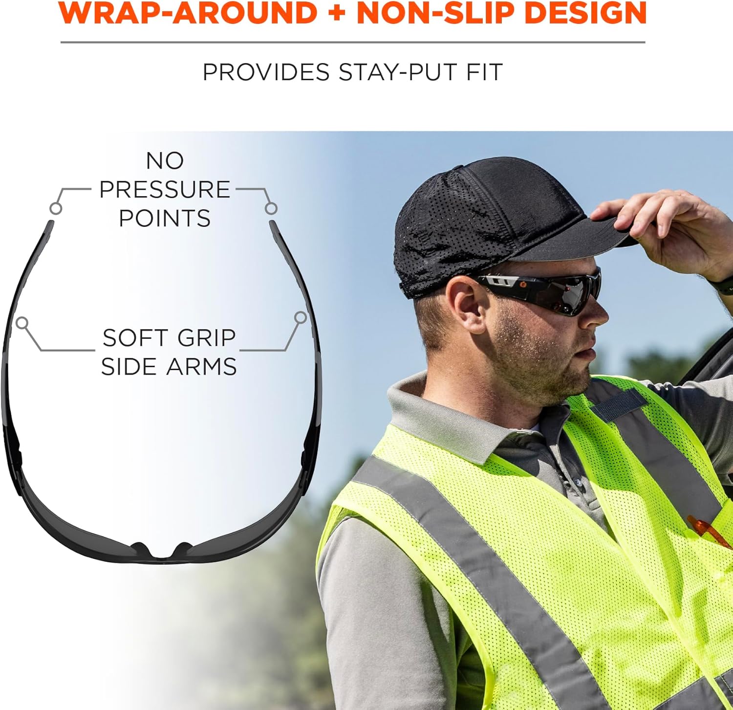 ERGODYNE Skullerz SAGA Frameless Safety Glasses