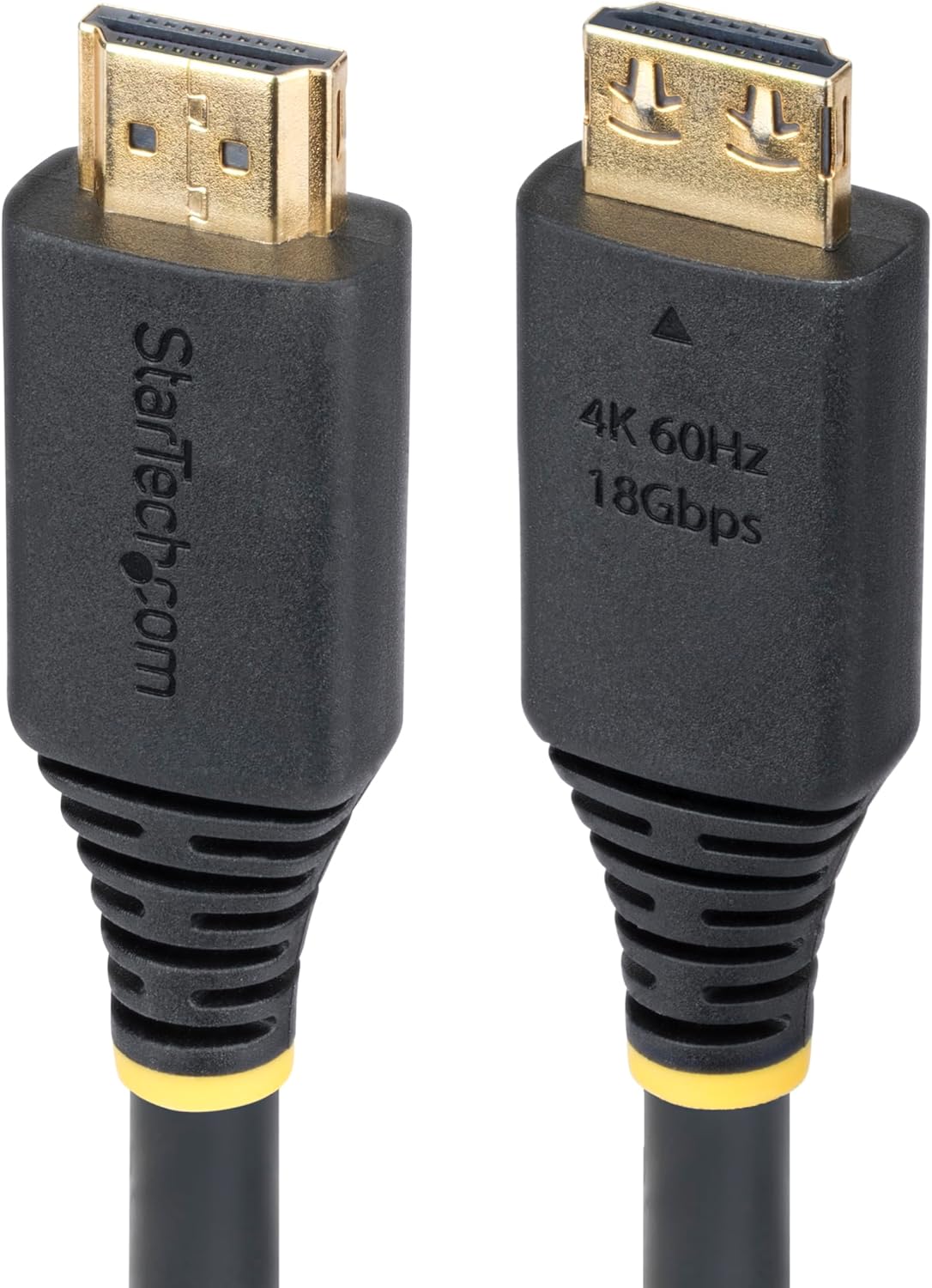 StarTech.com 15ft (4.5m) High Speed HDMI Cable with Gripping Connectors, 4K 60Hz/1440p 144Hz, 18Gbps, UHD HDMI 2.0 Cord