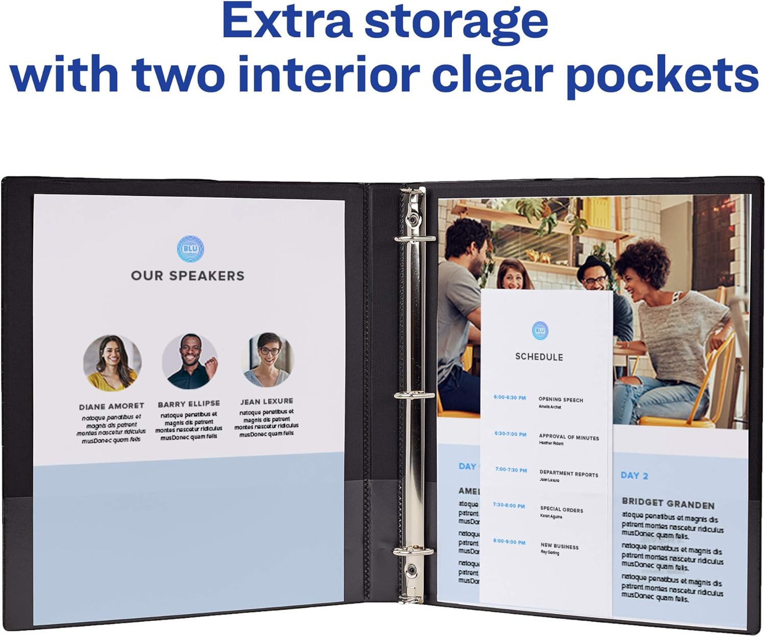 Avery Economy 3 Ring Binder, 1" Round Rings, 1 Black Binder (03301) 1" Classic