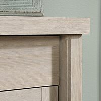 Sauder Costa Library Base, Coastal Cottage Cabinet, Office Storage Solution, Entryway Organizer - Chalked Chestnut Finish
