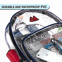 Summit Ridge Waterproof Clear Backpack with Water Bottle Holder - Stadium Approved Heavy-Duty Clear Backpack