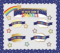 Carson Dellosa Sparkle and Shine We were Born to Sparkle Mini Bulletin Board Set