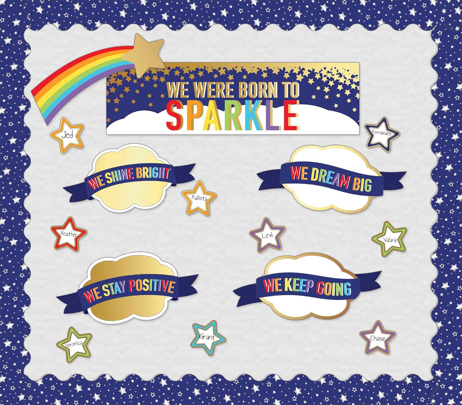 Carson Dellosa Sparkle and Shine We were Born to Sparkle Mini Bulletin Board Set