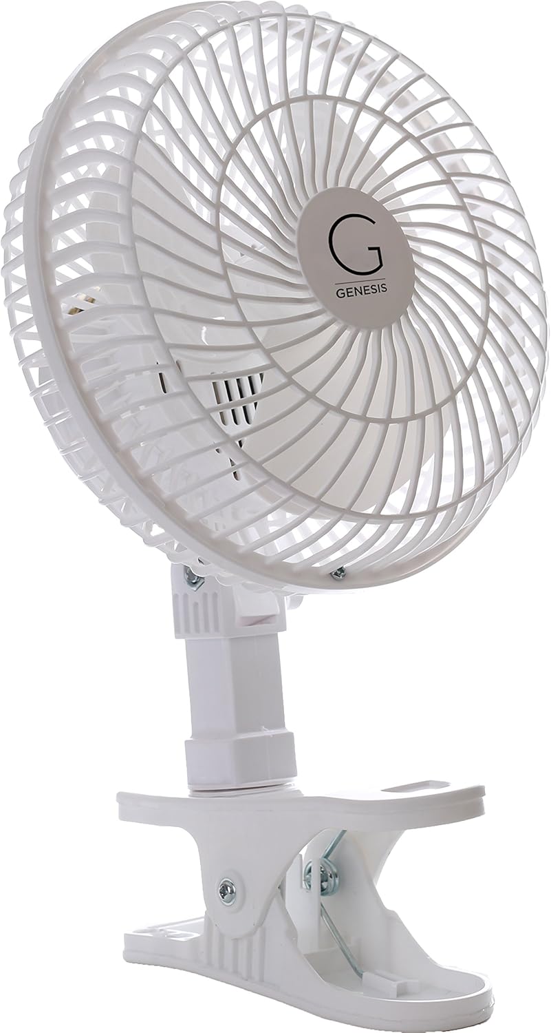 GENESIS 6-Inch Clip Convertible Table-Top & Clip Fan, 2 Quiet Speeds