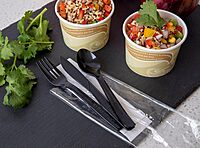 Eco-Products 6" Recycled Plastic Cutlery and Utensils, 100% Post-Consumer Recycled Polystyrene