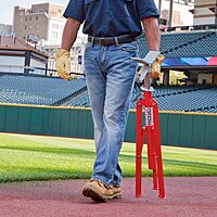 RIDGID 56662 Model VJ-99 V Head High Pipe Stand, 12-inch Pipe Stand, Red