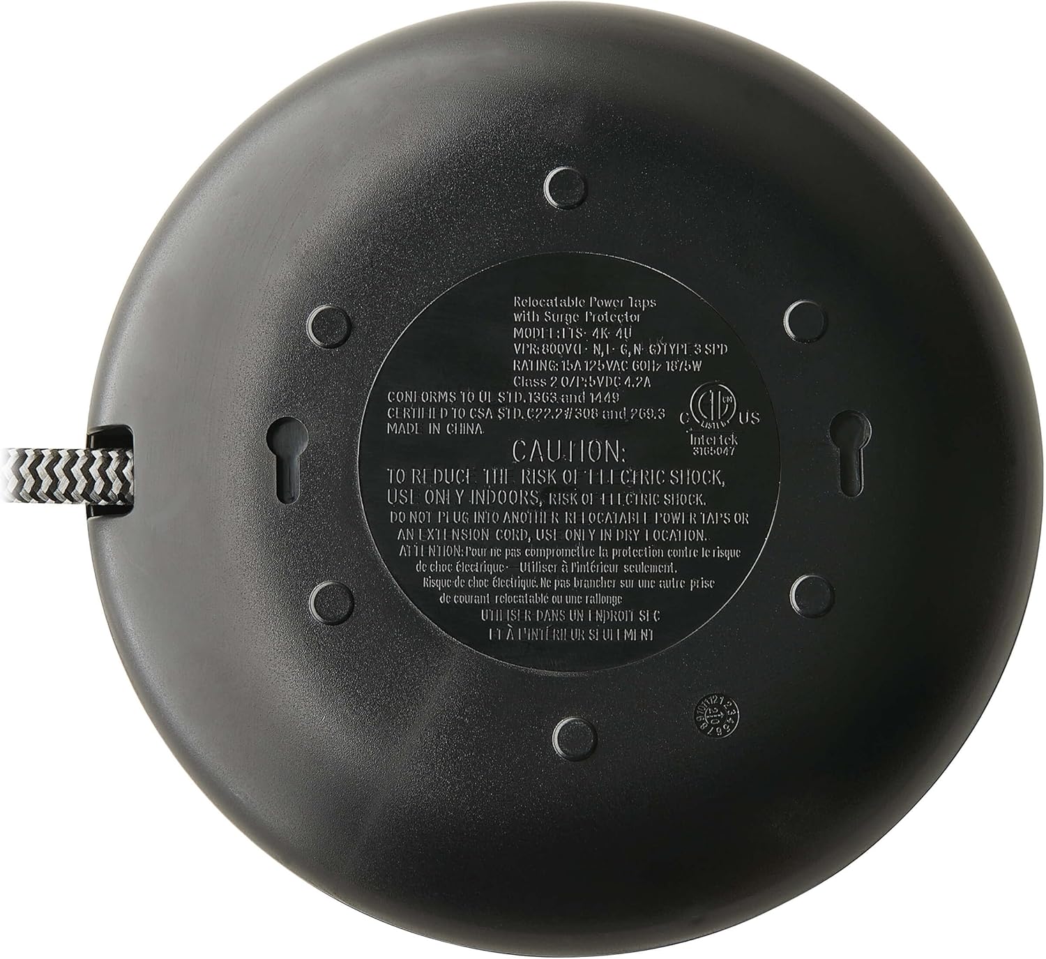 Tripp Lite Conference Surge Protector 4 5-15R 4 USB-A Ports 6ft Cord Black (TLP406USBUFO)