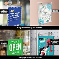 AZAR DISPLAYS U-Frame Wall-Mount Acrylic Sign Holders, Clear, Pack Of 10