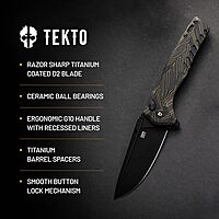 TEKTO F3 Charlie Button Lock Folding Knife