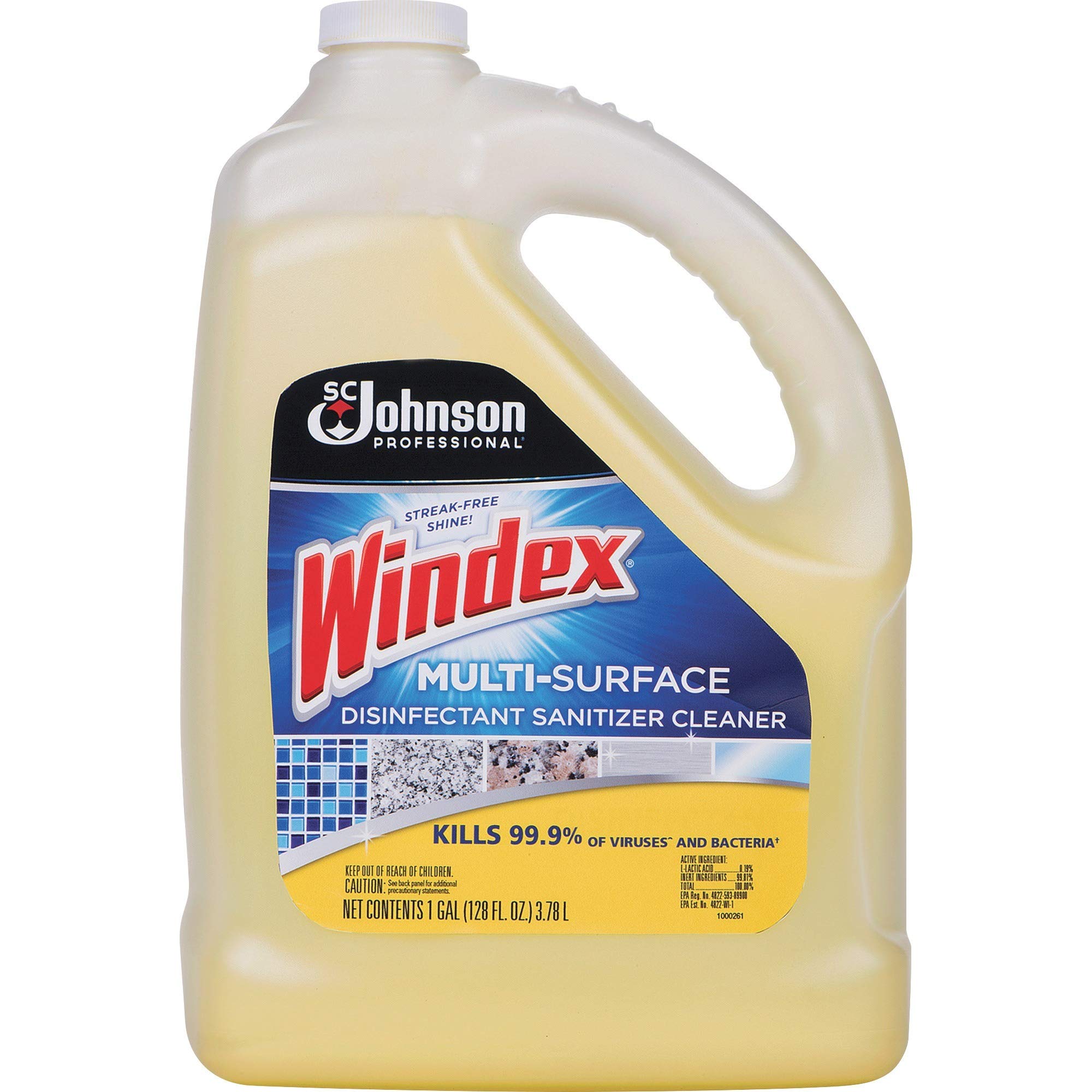 Windex Multi-Surface Disinfectant Cleaner, Citrus Scent, 128 Oz