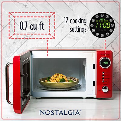 Nostalgia Retro Countertop Microwave Oven