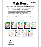 Spectrum Grade 1 Sight Words Workbook, 1st Grade Reading and Writing Practice With Sight Words Flash Cards and Scrambled