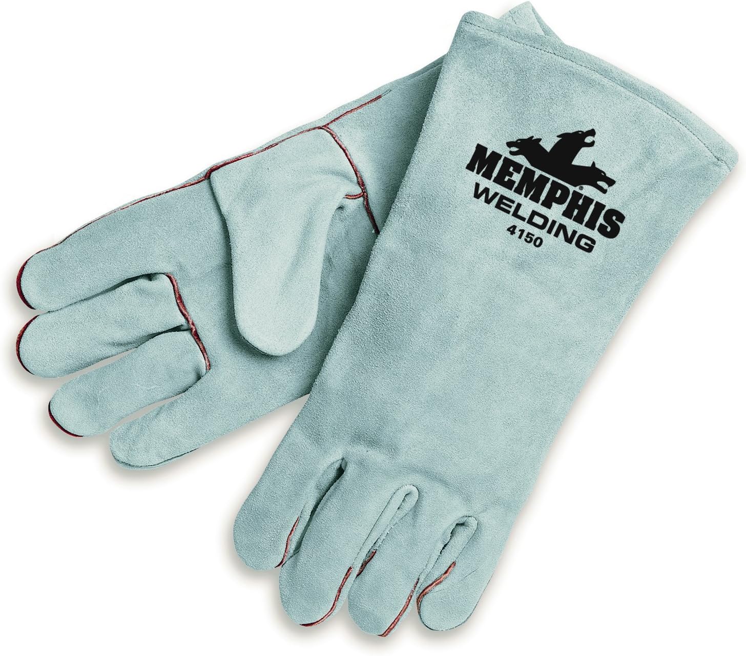 MCR Safety 4150 Memphis Cow Leather Welder Gloves, 13" 1-Piece Back Premium Shoulder Leather with Wing Thumb and Welted