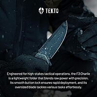 TEKTO F3 Charlie Button Lock Folding Knife