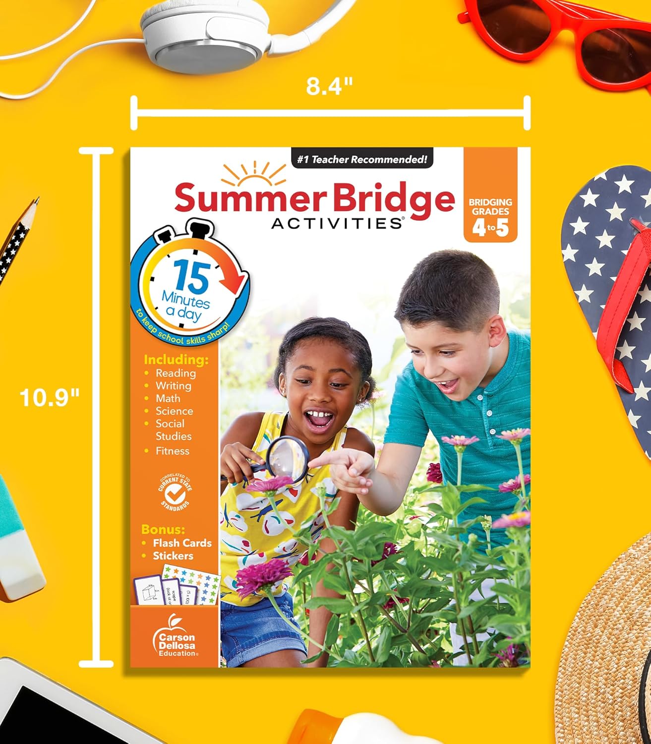 Summer Bridge Activities 4th to 5th Grade Workbooks All Subjects, Activity Book With Math, Reading Comprehension, Science