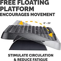 Fellowes 48121 Standard Foot Rest, Graphite Graphite 3.75" x 17.63" x 13.13" Standard Footrest