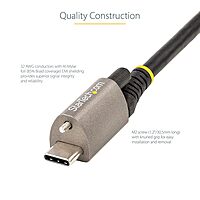 StarTech.com Screw Locking USB-C Cable USB 3.2 Gen 2 10Gbps 100W (5A)