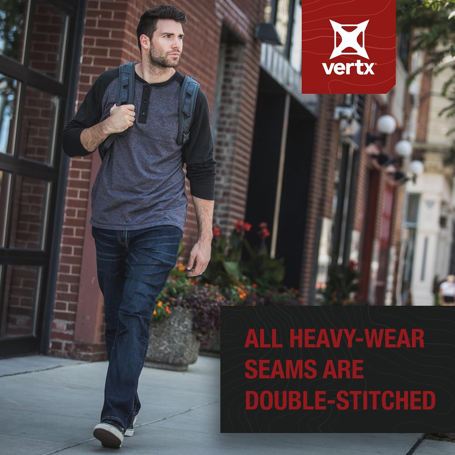 VERTX Defiance Men's Tactical Jeans, Relaxed Fit Stretch, 11 Pockets