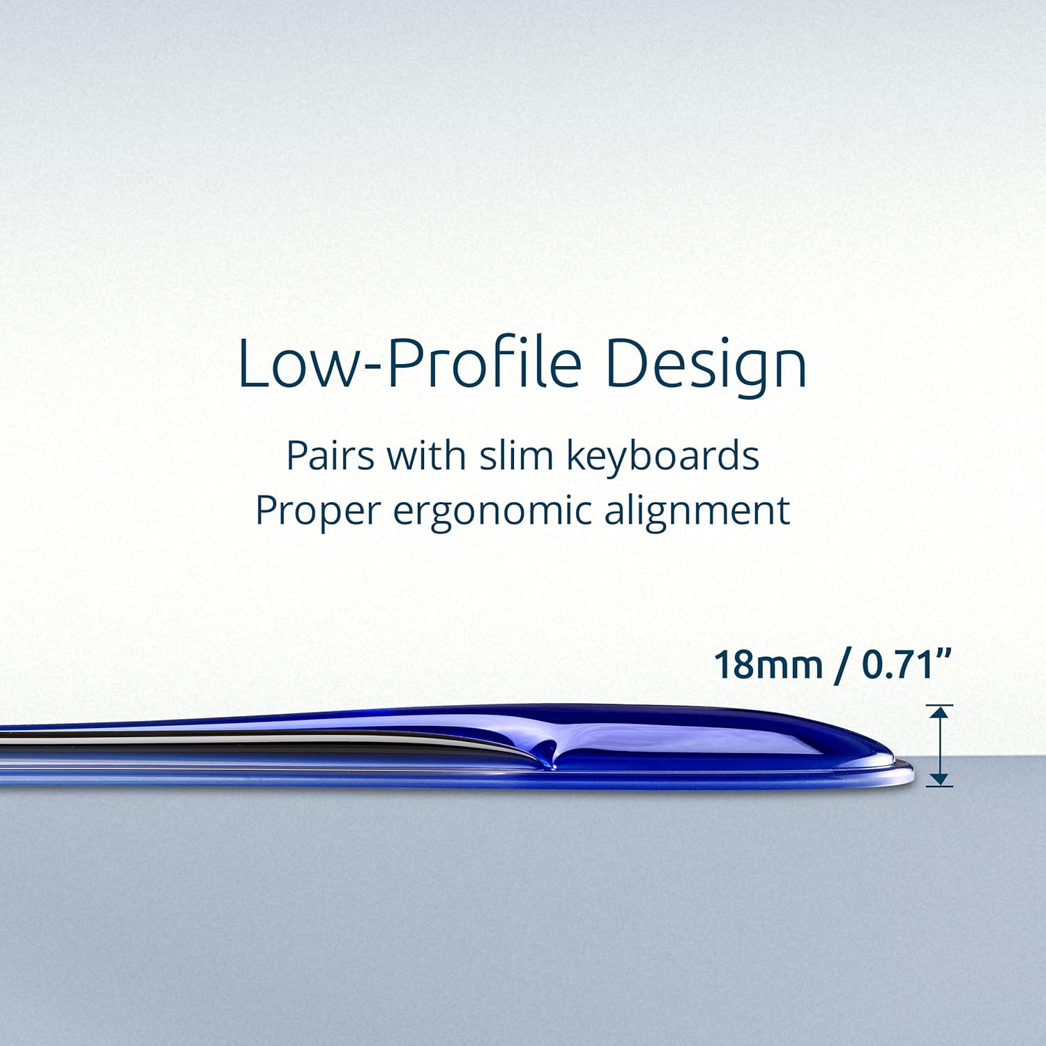 Kensington Slim Duo Gel Wrist Rest for Low-Profile Keyboards, Mice & Trackballs