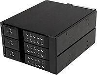 StarTech.com Drive Enclosure for 5.25" Serial Attached SCSI (SAS), SATA/600 - Serial ATA/600 Host Interface Internal - Black
