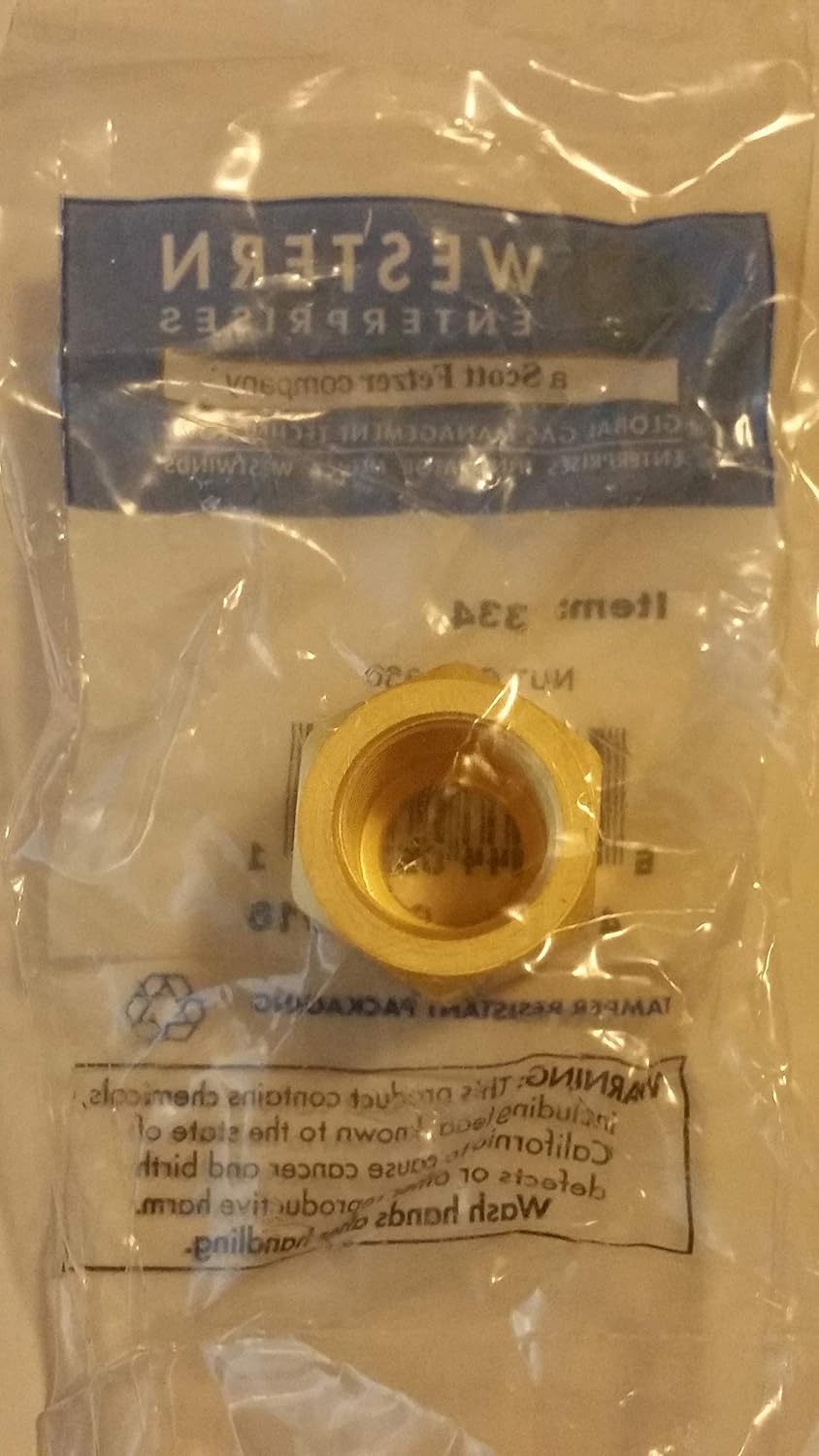 Western Enterprises#SS-334, PKGD: CGA 330 Hex Nut/SS