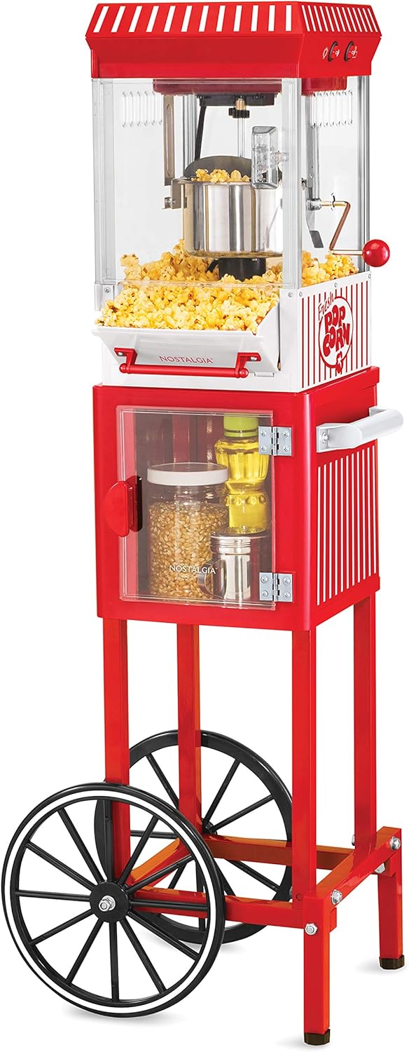 Nostalgia Popcorn Maker Machine - Professional Vintage Movie Theater Style