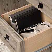 Sauder Palladia Executive Desk with Keyboard Tray and Cord Management