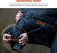 ERGODYNE N-FERNO 6467 Winter Work Jacket, Workwear Outerwear, Thermal Insulation, Removable Hood