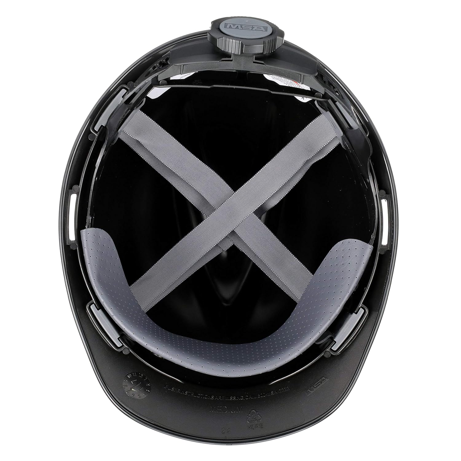 MSA 10079479 V-Gard Slotted Hard Hat, Americaln Eagle,, Capacity, Volume, Polyethylene, Standard, black/Red/White/Blue