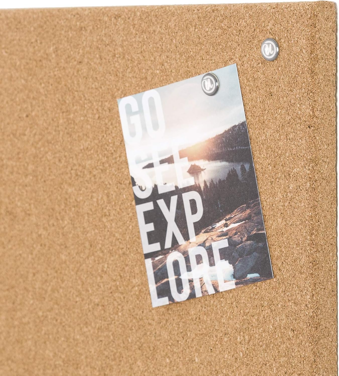 U BRANDS Cork Canvas Bulletin Board, Frameless