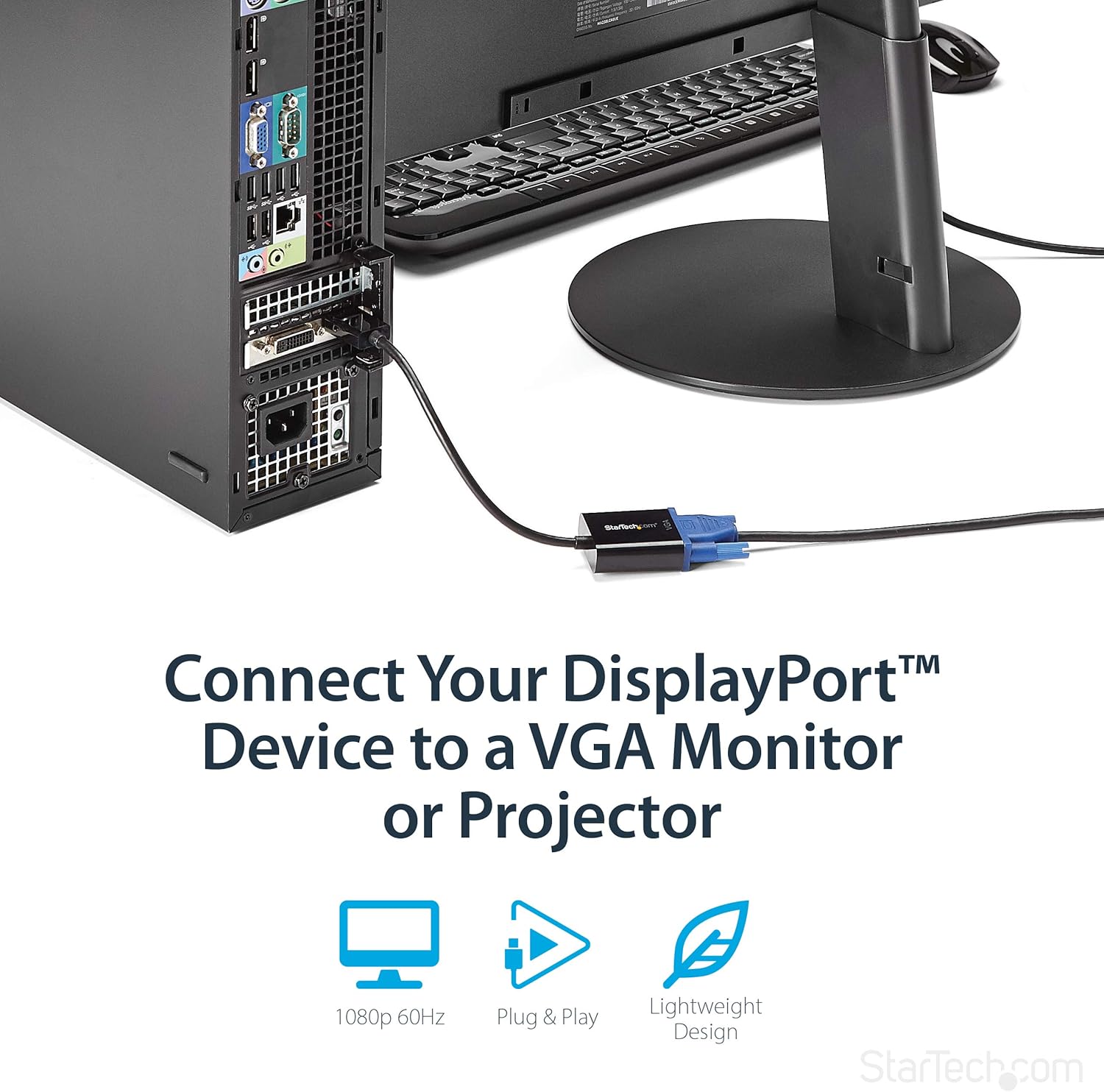 StarTech.com DP2DVI2 DisplayPort to DVI Adapter, DisplayPort to DVI-D Adapter/Video Converter 1080p, DP 1.2 to DVI Monitor