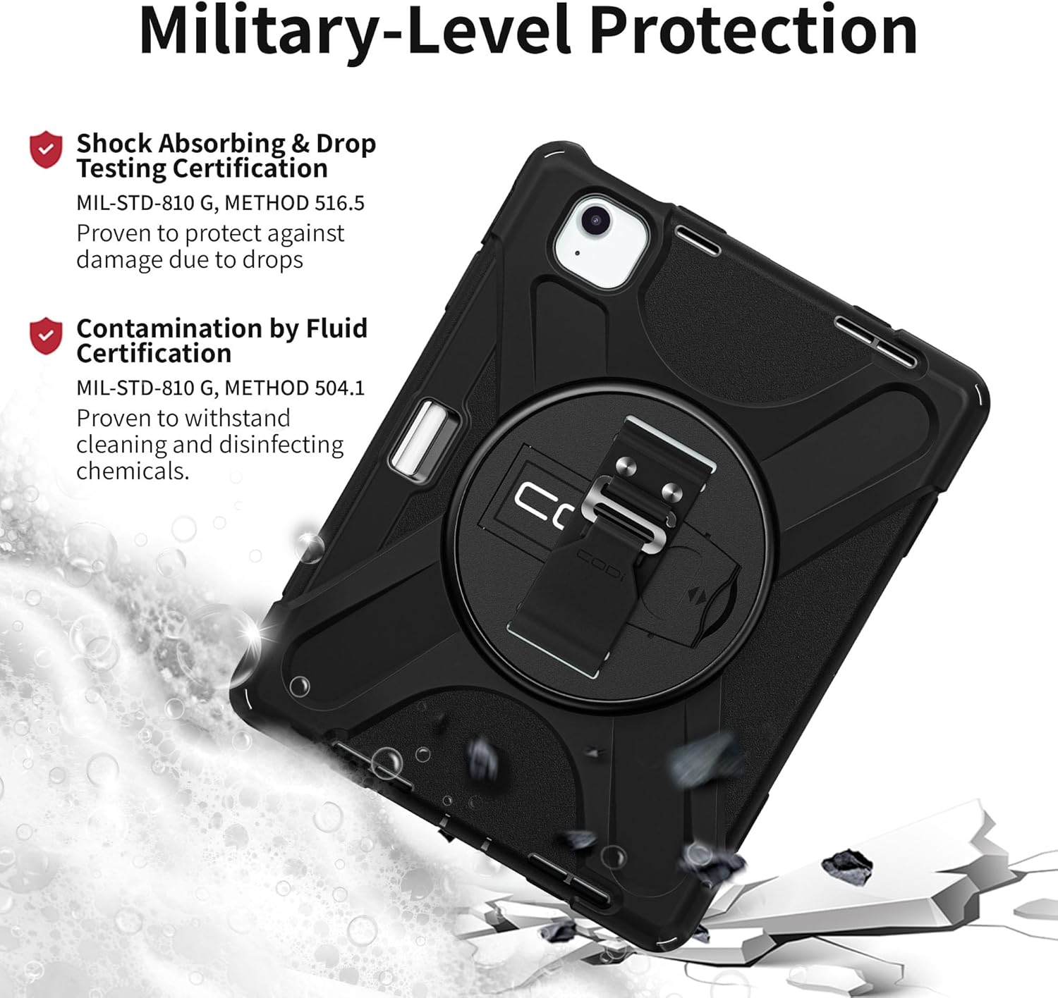 CODi Rugged Case for iPad Air 11" (M2, M3), iPad Pro 11" (4th/3rd/2nd/1st Gen)