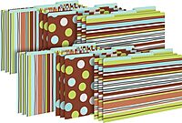 Barker Creek Legal Size Designer File Folders, Ribbon by The Yard, Replace Bland and Boring with Bright and Beautiful Legal File Folders, Tabs are 1/3 Cut, 18 Folders/Pkg, 6 Each of 3 Designs (3910)