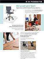 Chair Mat for High Pile Carpet 45"x53" Rectangle with Lip, Beveled Edge