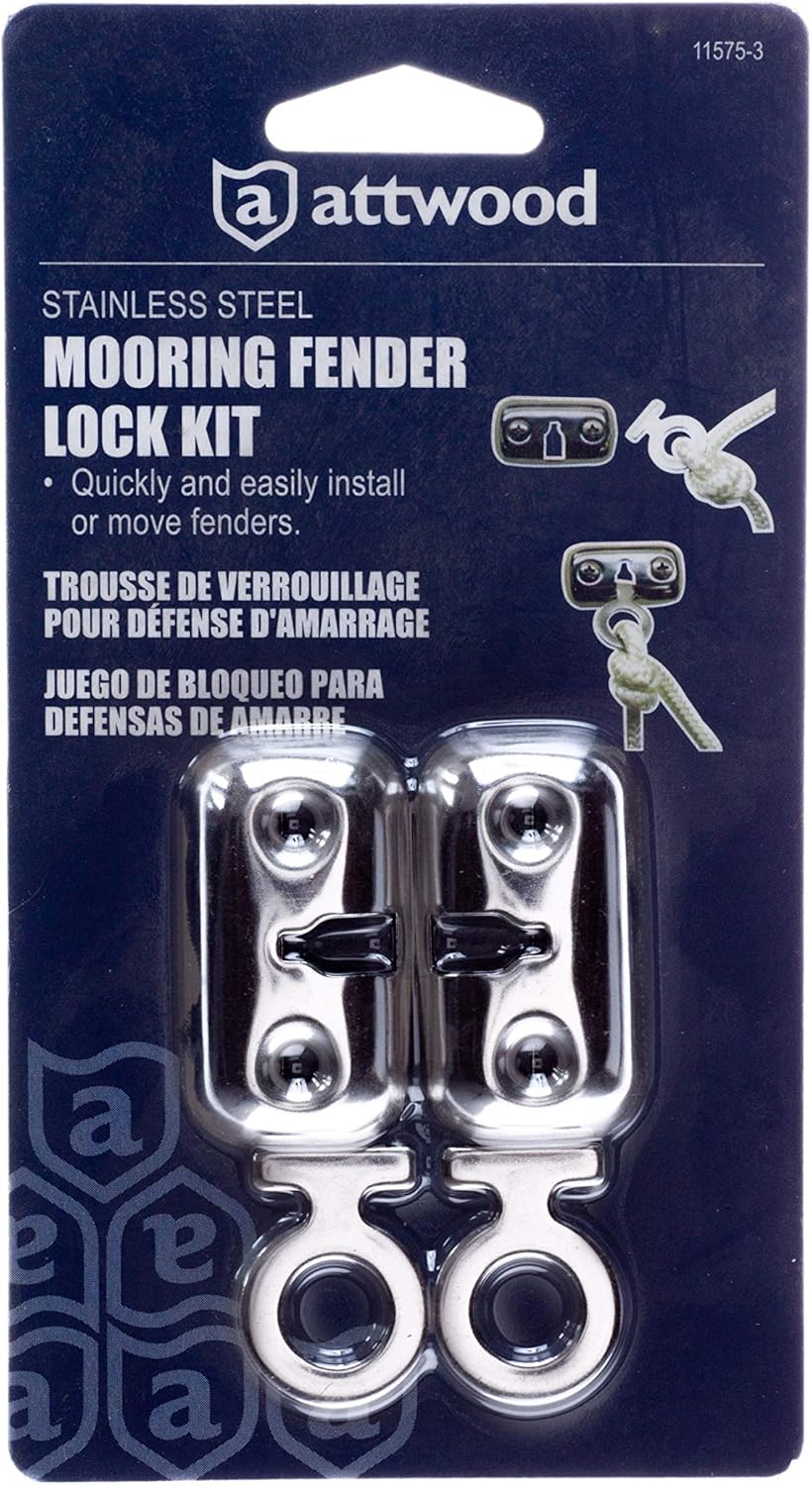 Attwood 11575-3 Stainless Steel Boat Fender Lock Kit - Pair