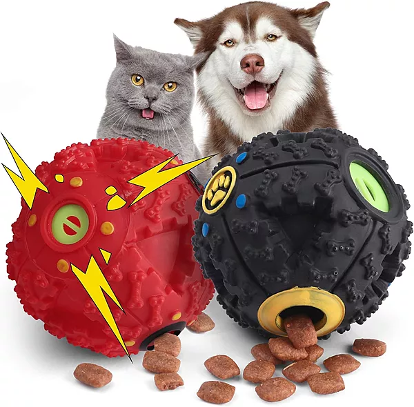 Interactive Treat Dispensing Dog Toy Ball