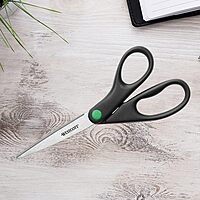 Westcott KleenEarth 8in Scissors, 70% Recycled, Pointed, Black