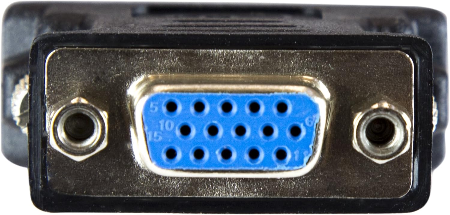 StarTech.com DVI to VGA Cable Adapter - Black - M/F - DVI-I to VGA Converter Adapter (DVIVGAMFBK)