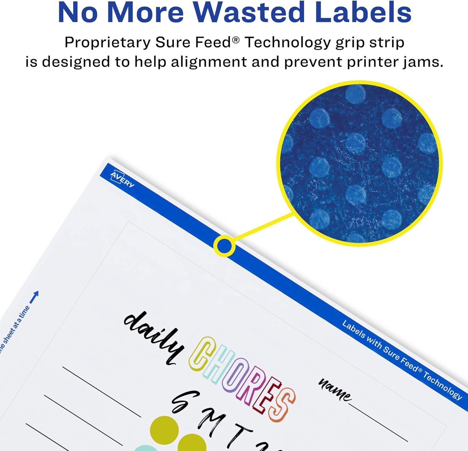 AVERY Glossy White Rectangle Labels with Sure Feed Technology, 5" x 6"