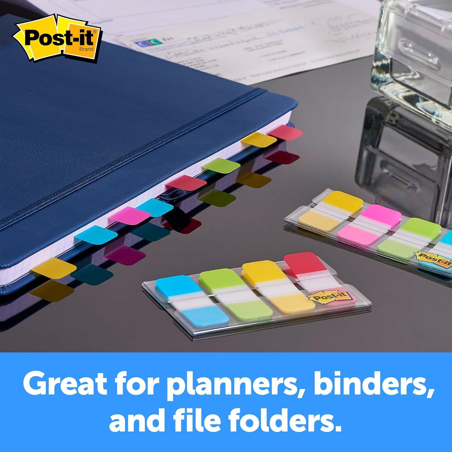 Post-it Tabs, 1 in. x 1.5 in., 1 Pack, 88 Tabs/Pack, Assorted Colors, Back to School Supplies for Students