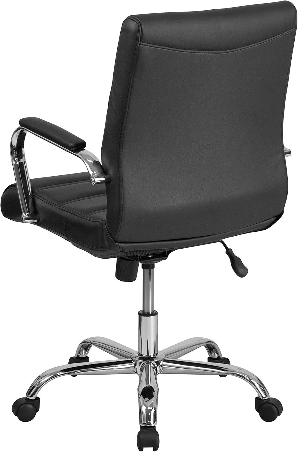 Flash Furniture Whitney Mid-Back Swivel LeatherSoft Desk Chair with Padded Seat and Armrests
