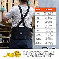 Ergodyne ProFlex 1600 9" Extended Support Back Support Brace, High-Cut Front