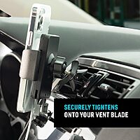 Nite Ize Squeeze Universal Vent Mount - Phone Mount for Car Vent - Sturdy Phone Mount & Holder with Ball Joint - Black