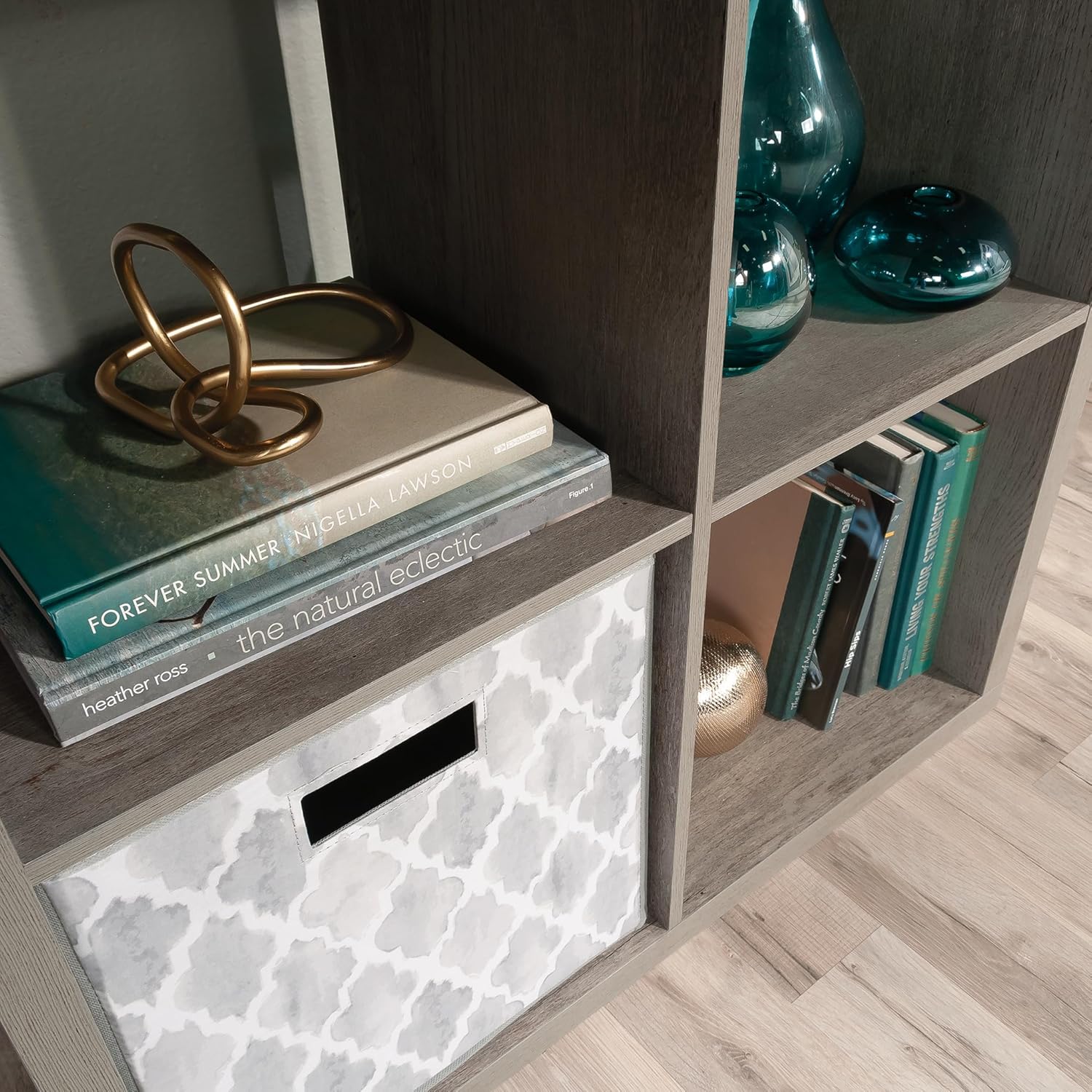 Sauder Miscellaneous Storage 4-Cube Organizer Storage Bookcase/Pantry cabinets, Mystic Oak