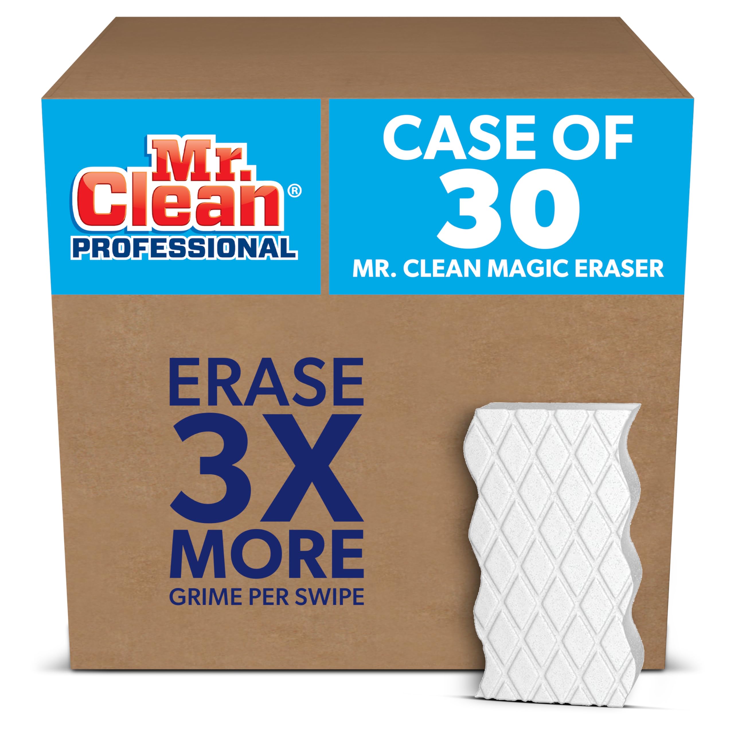 Mr. Clean Magic Eraser Extra Durable, 4.6 X 2.4, 0.7" Thick, White, 30/carton