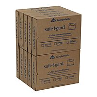 Safe-T-Gard 1/2 Fold Toilet Seat Cover Dispenser by GP PRO (Georgia-Pacific); Black; 57748; 16.375" W x 2.500" D x 11.750" H