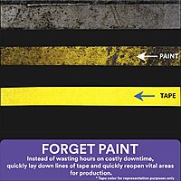 3M Vinyl Tape 471, 3/8 in x 36 yd, Black, 1 Roll, Black Floor Tape, Paint Alternative for Floor Marking, Social Distancing