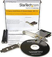 StarTech.com AC600 Wireless-AC Network Adapter - 802.11ac, PCI Express - Dual Band 2.4GHz / 5GHz PCIe Wireless Network Card
